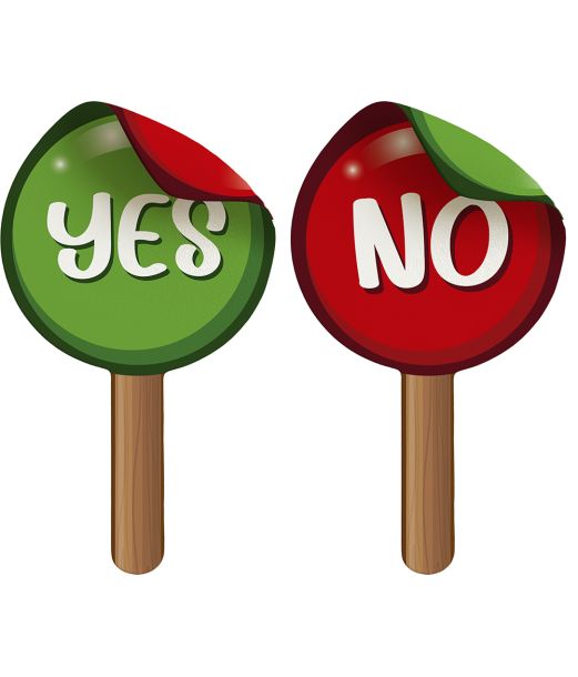 Yes og No skilte, 2 stk