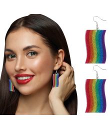 Regnbueflag øreringe