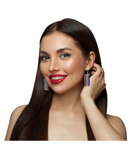 Regnbueflag øreringe