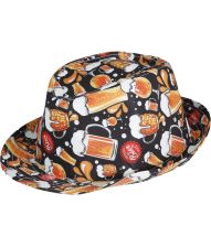 Hat med ølglas