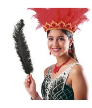 Sorte strudsefjer 45-65 cm, 12 stk