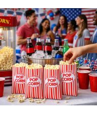 Popcorn papirposer, 8 stk