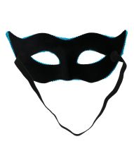 Turkis paillet halvmaske 