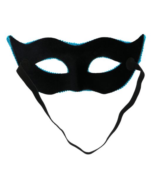 Turkis paillet halvmaske 