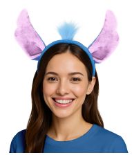 Blå alien hårbøjle