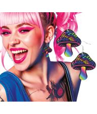 Farvede svampe øreringe