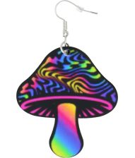 Farvede svampe øreringe