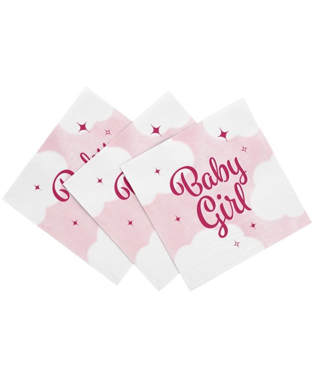Baby Girl servietter 33x33 cm