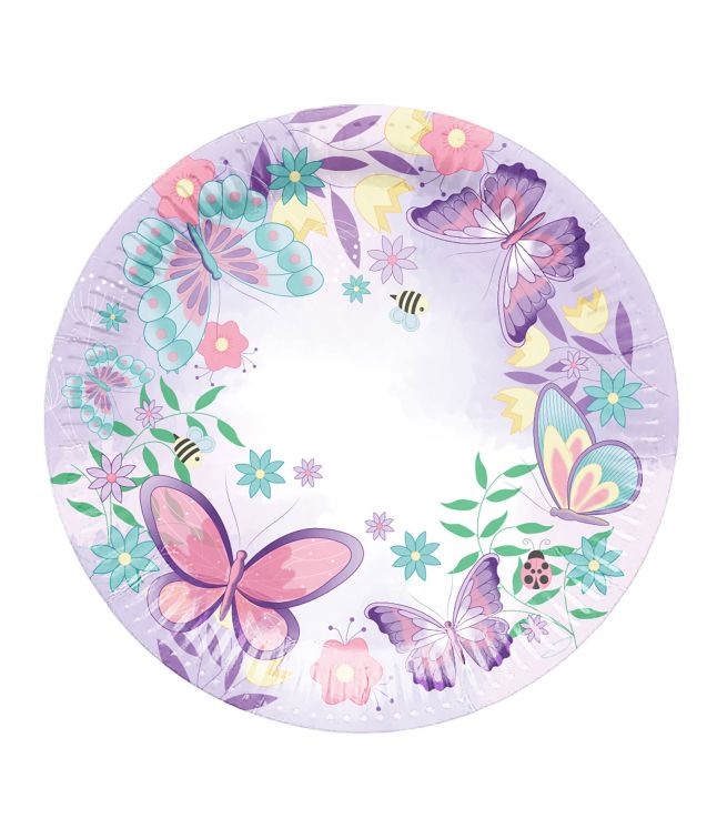 Sommerfugl tallerkner, 23 cm