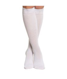 Hvide knæstrømper