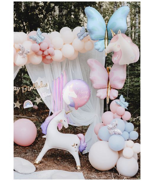 Enhjørning Happy Birthday folieballon