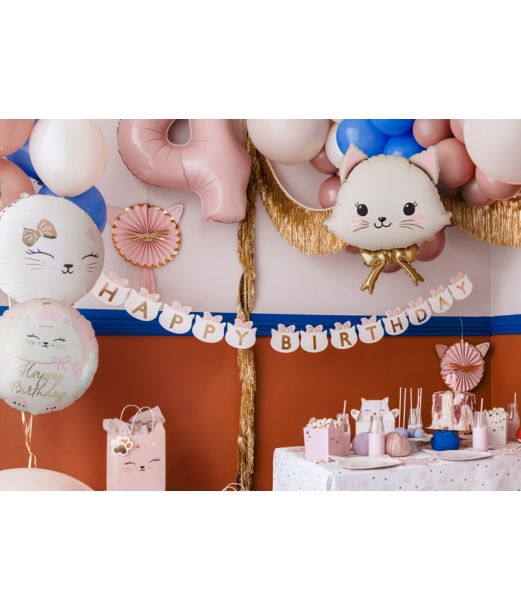 Kat Happy Birthday folieballon