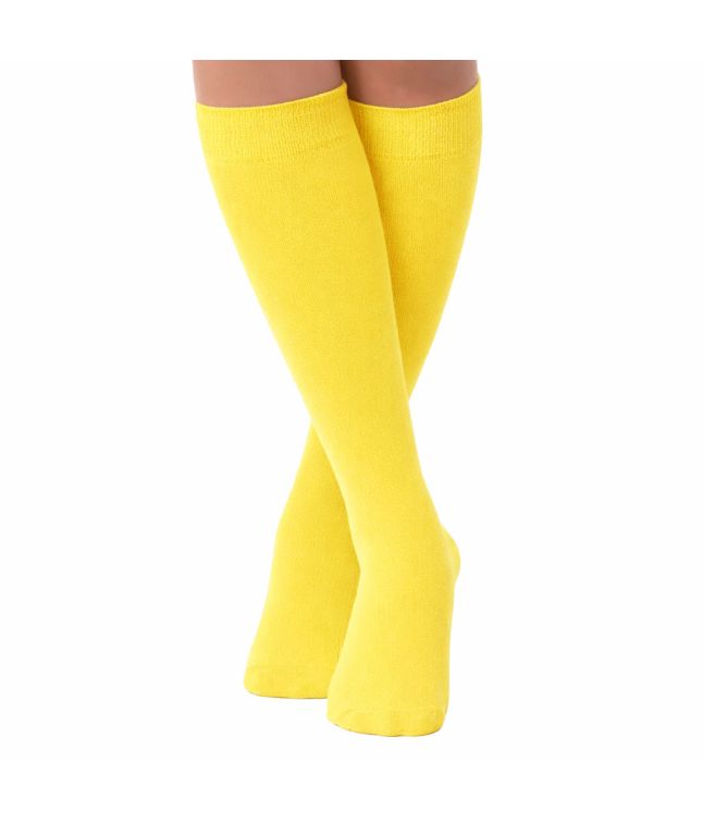 Neongule knæstrømper