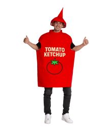 Ketchupflaske kostume til voksne