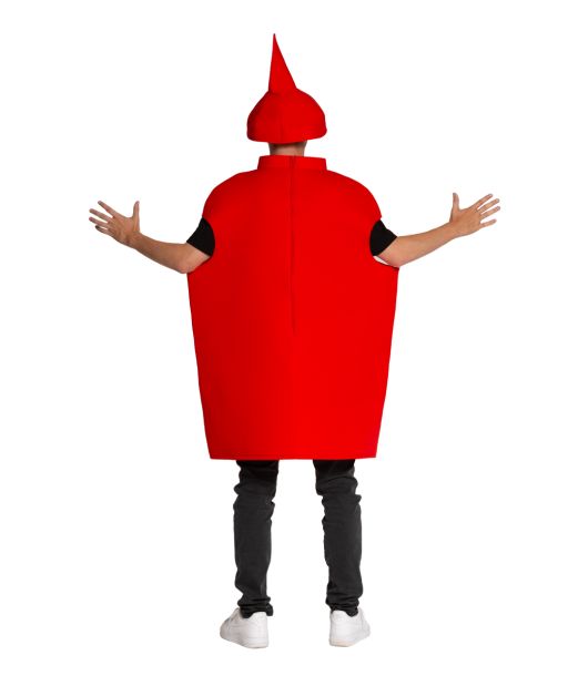 Ketchupflaske kostume til voksne
