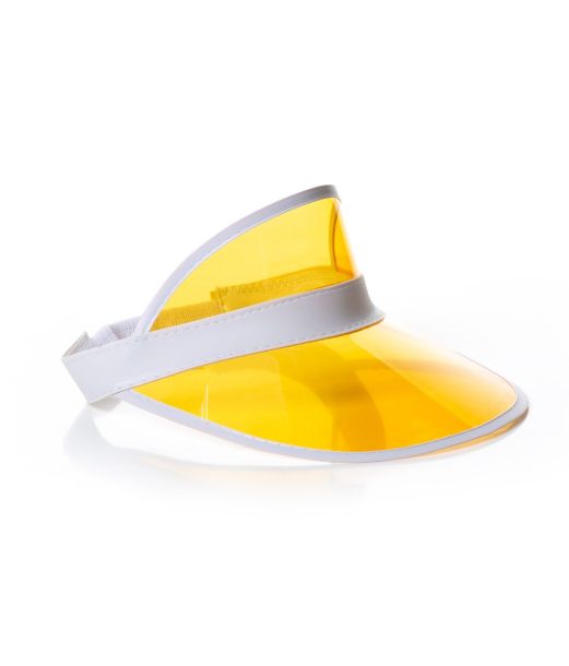 Gul solskærm til 80er udklædningen.