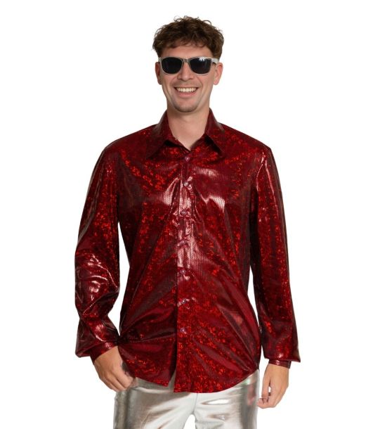Rød Disko skjorte til mænd