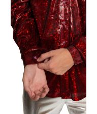 Rød Disko skjorte til mænd