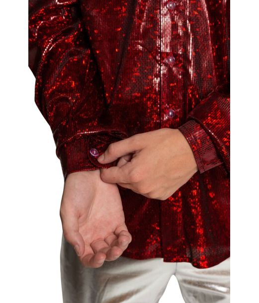 Rød Disko skjorte til mænd