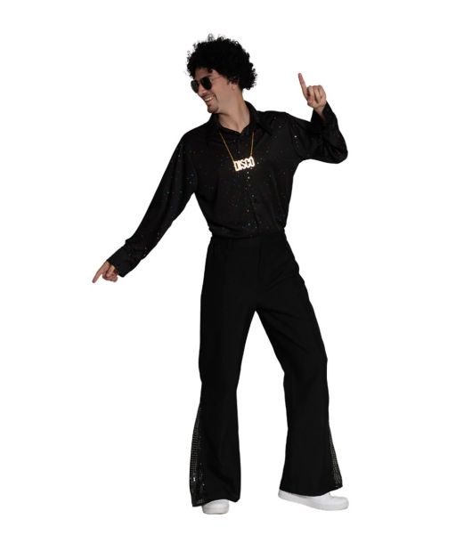 Sort Disko kostume til mænd