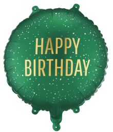 Grøn Happy Birthday folieballon
