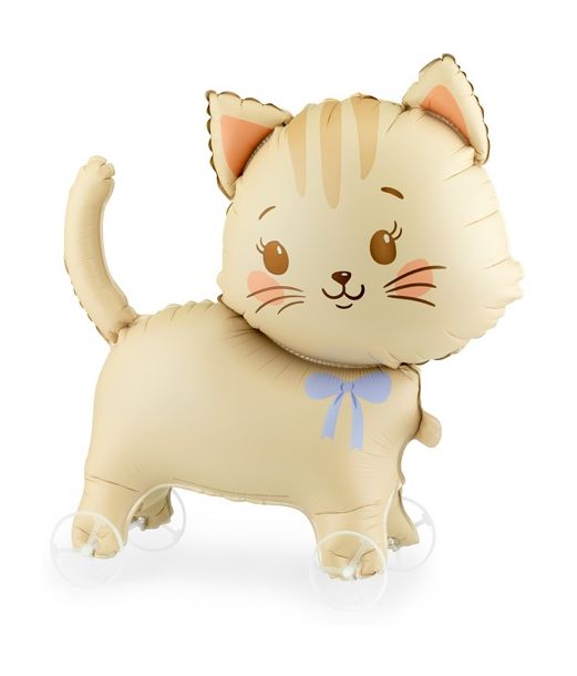 Kat på hjul folieballon
