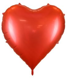 Stor rød hjertefolieballon