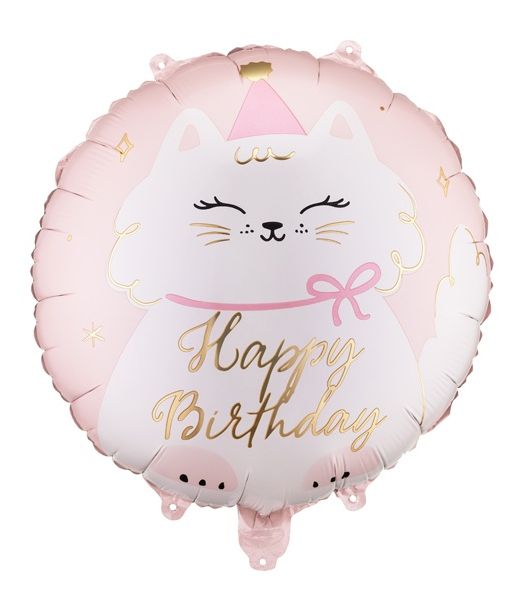 Kat Happy Birthday folieballon