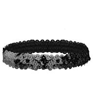Sort paillet hårbånd 