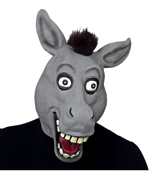 Æselmaske med hår