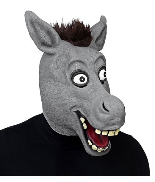 Æselmaske med hår