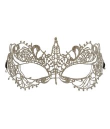 Sølv blonde halvmaske