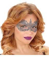 Sølv blonde halvmaske