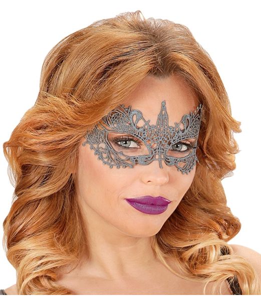 Sølv blonde halvmaske
