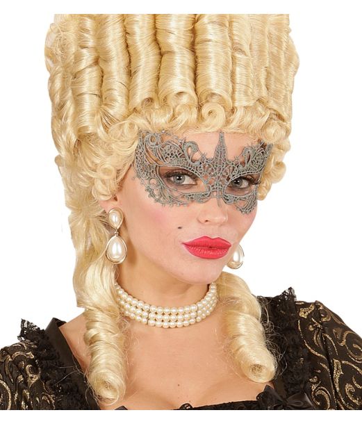 Sølv blonde halvmaske