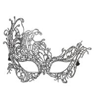 Sølv barok halvmaske 