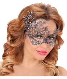 Sølv barok halvmaske 