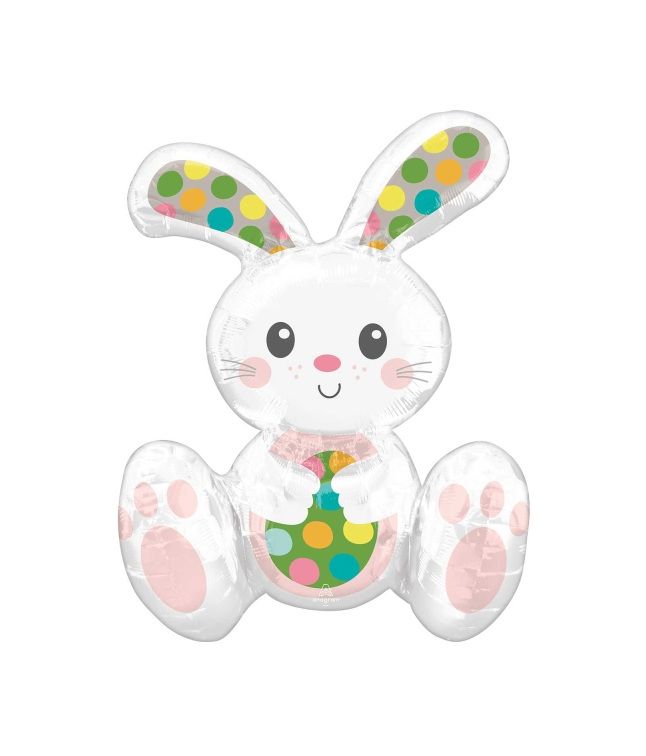 Siddende Kanin ballon 38x50 cm