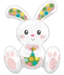 Siddende Kanin ballon 38x50 cm