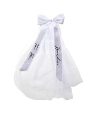 Bride to be slør med sløjfe