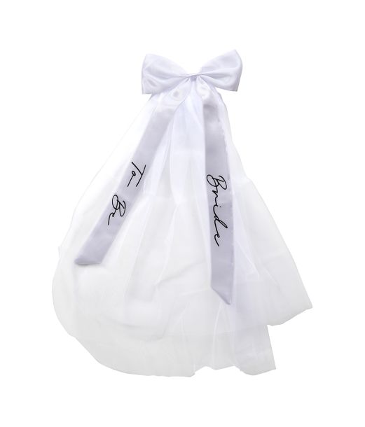 Bride to be slør med sløjfe