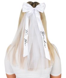 Bride to be slør med sløjfe