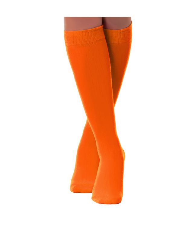 Neonorange knæstrømper