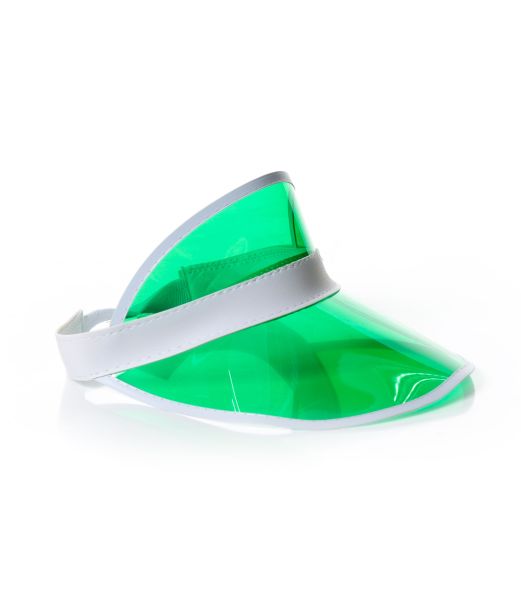 Grøn solskærm til 80er udklædningen.