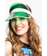 Grøn solskærm til 80er udklædningen.