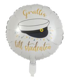 Folieballon ''Grattis till studenten'' 44cm