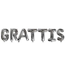 Sølv Grattis folieballoner