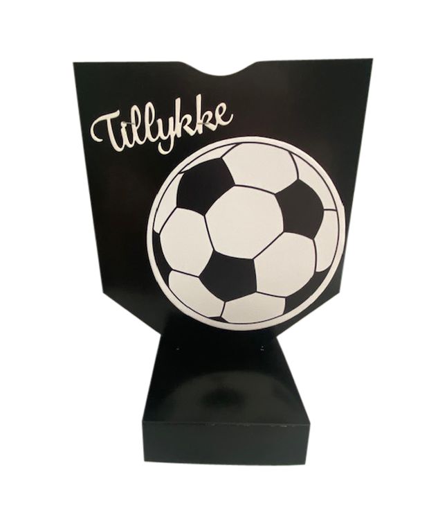 Sort fodbold sangskjuler til konfirmation