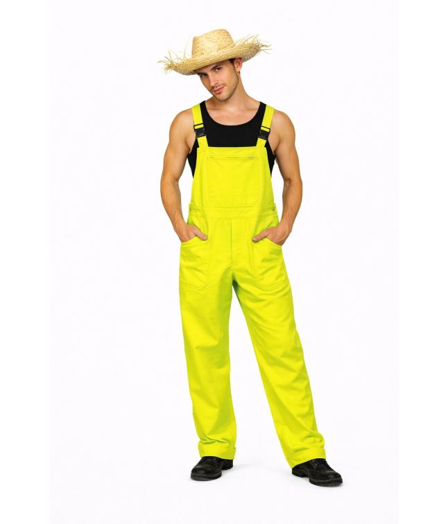 Neon gult overalls kostume