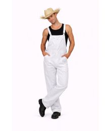 Hvide overalls kostume